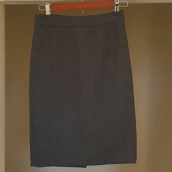 J.Crew Dark Gray 100% Wool Pencil Skirt Women’s 0 HO10 - Picture 8 of 11